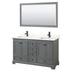 Custom image for Dark Gray with Matte Black Trim / Giotto Quartz, Rectangular Sink / 58