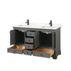 Custom image for Dark Gray with Matte Black Trim / Giotto Quartz, Rectangular Sink / No Mirror