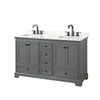 Custom image for Dark Gray with Matte Black Trim / Giotto Quartz, Rectangular Sink / No Mirror