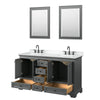 Custom image for Dark Gray with Matte Black Trim / White Cultured Marble, Rectangular Sink / 24
