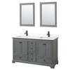 Custom image for Dark Gray with Matte Black Trim / White Quartz, Rectangular Sink / 24