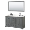Custom image for Dark Gray with Matte Black Trim / White Quartz, Rectangular Sink / 58