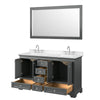 Custom image for Dark Gray with Polished Chrome Trim / Carrara Cultured Marble, Rectangular Sink / 58
