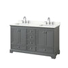 Custom image for Dark Gray with Polished Chrome Trim / Giotto Quartz, Rectangular Sink / No Mirror