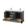 Custom image for Dark Gray with Polished Chrome Trim / White Cultured Marble, Rectangular Sink / No Mirror