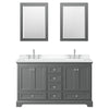 Custom image for Dark Gray with Polished Chrome Trim / White Cultured Marble, Rectangular Sink / 24