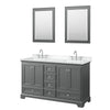 Custom image for Dark Gray with Polished Chrome Trim / White Cultured Marble, Rectangular Sink / 24