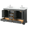 Custom image for Dark Gray with Polished Chrome Trim / White Cultured Marble, Rectangular Sink / No Mirror