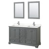 Custom image for Dark Gray with Polished Chrome Trim / White Quartz, Rectangular Sink / 24
