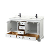 Custom image for White with Matte Black Trim / Giotto Quartz, Rectangular Sink / No Mirror