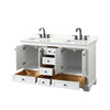Custom image for White with Matte Black Trim / Giotto Quartz, Rectangular Sink / No Mirror