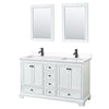 Custom image for White with Matte Black Trim / White Cultured Marble, Rectangular Sink / 24