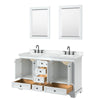 Custom image for White with Matte Black Trim / White Cultured Marble, Rectangular Sink / 24