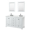 Custom image for White with Matte Black Trim / White Cultured Marble, Rectangular Sink / 24