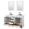 Custom image for White with Matte Black Trim / White Quartz, Rectangular Sink / 24
