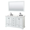 Custom image for White with Matte Black Trim / White Quartz, Rectangular Sink / 58