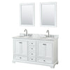 Custom image for White with Polished Chrome Trim / White Carrara Marble, Oval Sink / 24
