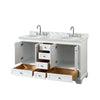 Custom image for White with Polished Chrome Trim / White Carrara Marble, Oval Sink / No Mirror