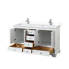 Custom image for White with Polished Chrome Trim / White Cultured Marble, Rectangular Sink / No Mirror
