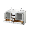 Custom image for White with Polished Chrome Trim / White Quartz, Rectangular Sink / No Mirror