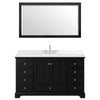 Custom image for Dark Espresso with Polished Chrome Trim / Carrara Cultured Marble, Rectangular Sink / 58