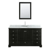 Custom image for Dark Espresso with Polished Chrome Trim / White Carrara Marble, Oval Sink / Medicine Cabinet