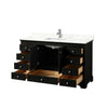 Custom image for Dark Espresso with Polished Chrome Trim / Giotto Quartz, Rectangular Sink / No Mirror