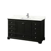 Custom image for Dark Espresso with Polished Chrome Trim / Giotto Quartz, Rectangular Sink / No Mirror