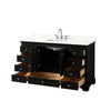 Custom image for Dark Espresso with Polished Chrome Trim / Giotto Quartz, Rectangular Sink / No Mirror