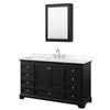 Custom image for Dark Espresso with Polished Chrome Trim / White Cultured Marble, Rectangular Sink / Medicine Cabinet