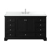 Custom image for Dark Espresso with Polished Chrome Trim / White Cultured Marble, Rectangular Sink / No Mirror