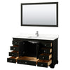 Custom image for Dark Espresso with Polished Chrome Trim / White Quartz, Rectangular Sink / 58