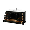 Custom image for Dark Espresso with Polished Chrome Trim / White Quartz, Rectangular Sink / No Mirror