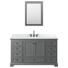 Custom image for Dark Gray with Matte Black Trim / Carrara Cultured Marble, Rectangular Sink / Medicine Cabinet