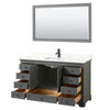 Custom image for Dark Gray with Matte Black Trim / Giotto Quartz, Rectangular Sink / 58