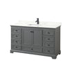 Custom image for Dark Gray with Matte Black Trim / Giotto Quartz, Rectangular Sink / No Mirror
