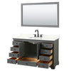 Custom image for Dark Gray with Matte Black Trim / Giotto Quartz, Rectangular Sink / 58