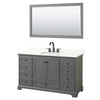 Custom image for Dark Gray with Matte Black Trim / Giotto Quartz, Rectangular Sink / 58