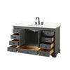 Custom image for Dark Gray with Matte Black Trim / Giotto Quartz, Rectangular Sink / No Mirror
