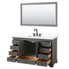 Custom image for Dark Gray with Matte Black Trim / White Quartz, Rectangular Sink / 58