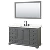 Custom image for Dark Gray with Matte Black Trim / White Quartz, Rectangular Sink / 58