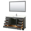 Custom image for Dark Gray with Polished Chrome Trim / Giotto Quartz, Rectangular Sink / 58