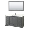 Custom image for Dark Gray with Polished Chrome Trim / Giotto Quartz, Rectangular Sink / 58