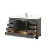 Custom image for Dark Gray with Polished Chrome Trim / Giotto Quartz, Rectangular Sink / No Mirror