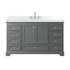 Custom image for Dark Gray with Polished Chrome Trim / White Cultured Marble, Rectangular Sink / No Mirror