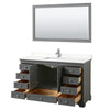 Custom image for Dark Gray with Polished Chrome Trim / White Quartz, Rectangular Sink / 58