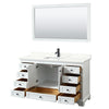 Custom image for White with Matte Black Trim / Giotto Quartz, Rectangular Sink / 58