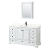 Custom image for White with Matte Black Trim / Giotto Quartz, Rectangular Sink / Medicine Cabinet