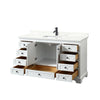 Custom image for White with Matte Black Trim / Giotto Quartz, Rectangular Sink / No Mirror