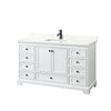 Custom image for White with Matte Black Trim / Giotto Quartz, Rectangular Sink / No Mirror